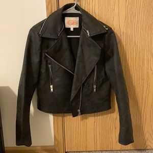 Black leather jacket